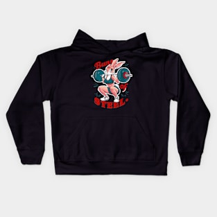 Buns of steel Bunny Kids Hoodie